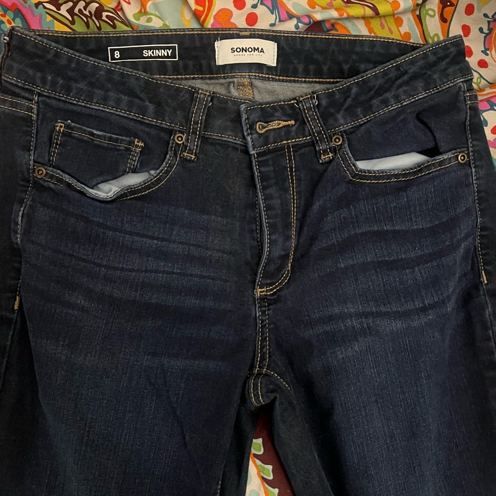Sonoma Women's Indigo Skinny Jeans - Size 8